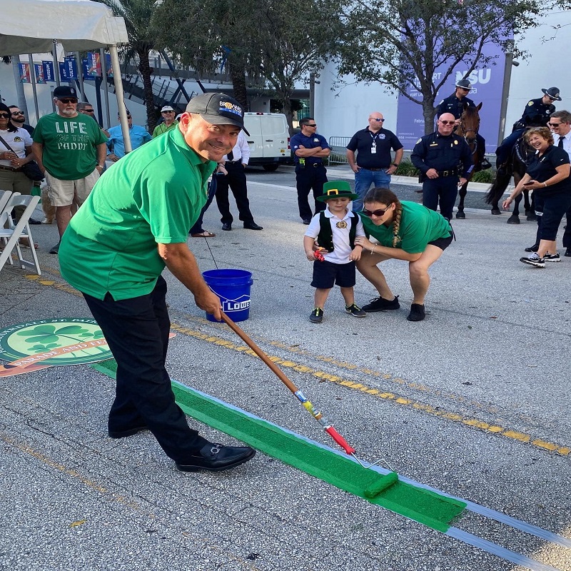 Michael Udine attends a saint Patrick's day event in Fort Lauderdale